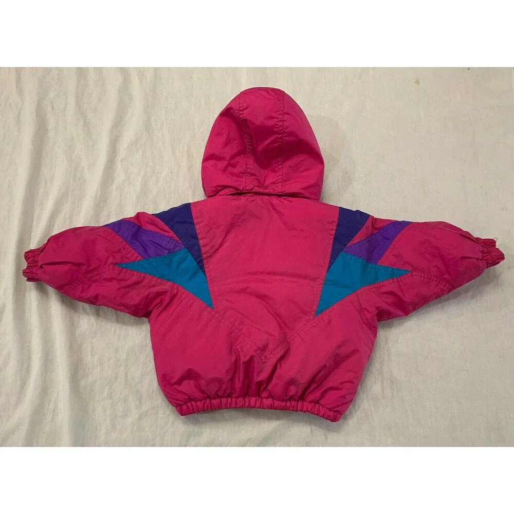 COLUMBIA GIRLS NYLON HOODED JACKET COAT SIZE 2-3T